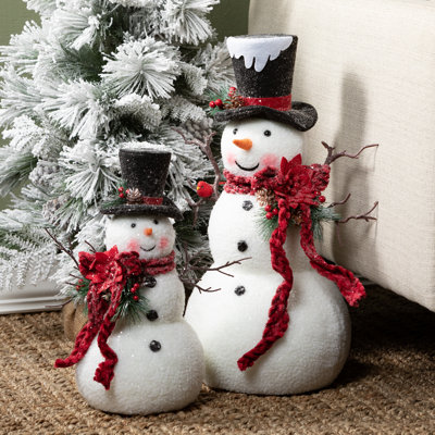 snowman 写真 Lighted Snowman with Street Light Snowing Christmas Globe